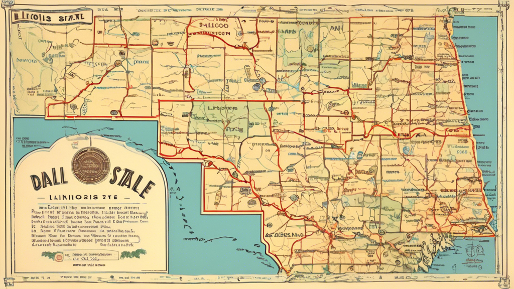 Here is a DALL-E prompt for an image related to the article title Illinois State Road Map:

A vintage-style Illinois state road map from the 1960s, featuring detailed routes, cities, and geographical 