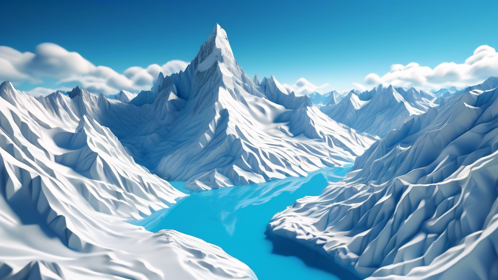 DALL-E Prompt:
A highly detailed 3D rendered landscape of the Swiss Alps, featuring snow-capped peaks, deep valleys, and winding rivers, with the image popping out of the frame to create an immersive 