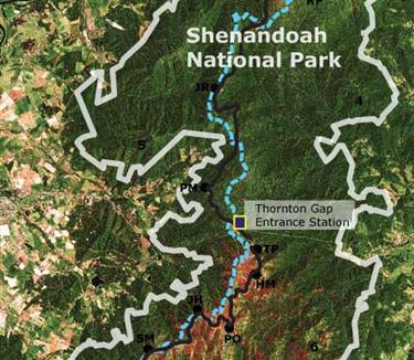 Shenandoah National Park Three Dimensional 3D Raised Relief Map