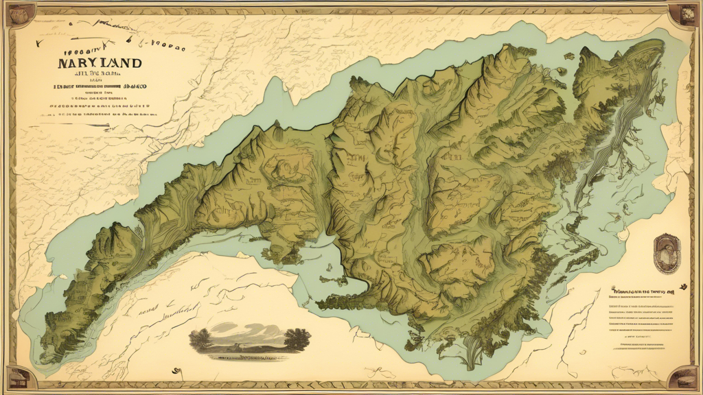 Here is a prompt for DALL-E to generate an image related to the article title Exploring the Scenic Landscapes of Maryland: A Comprehensive Map Guide:

A highly detailed topographic map of the state of