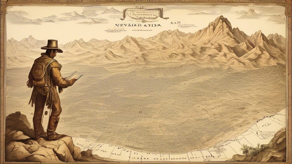 Here's a potential DALL-E prompt for an image related to the article title Exploring the Vast Landscapes of Nevada: A Cartographic Journey:

A highly detailed antique map of Nevada, with intricate car