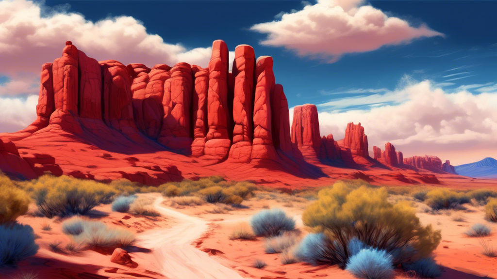 Here is a DALL-E prompt for an image related to the article title Exploring the Enchanting Landscapes of New Mexico:

A wide landscape shot of the desert in New Mexico with dramatic red rock formation