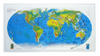 World  Raised Relief Three Dimensional 3D map