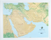 Middle East Raised Relief Three Dimensional 3D map