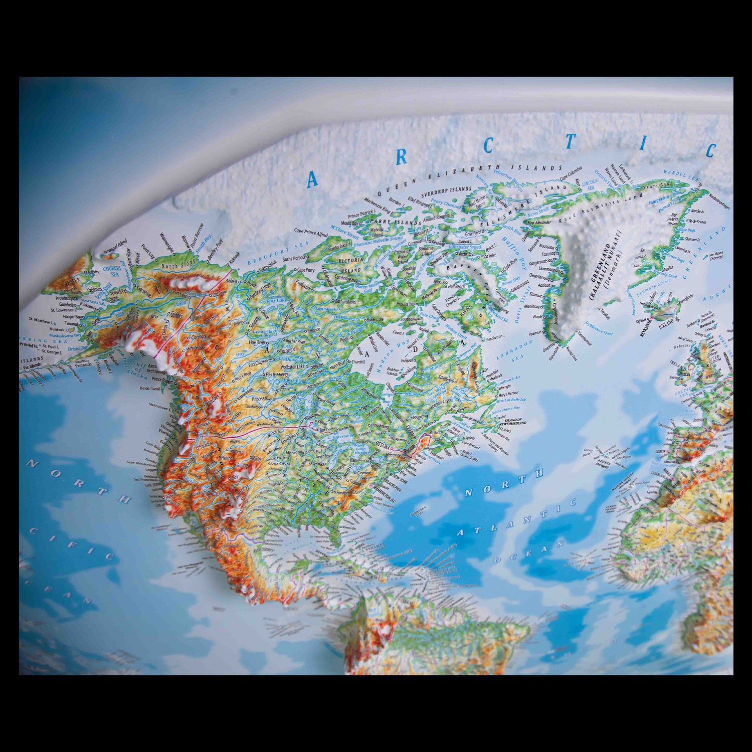 World Three-Dimensional 3D Raised Relief Map – RaisedRelief.com