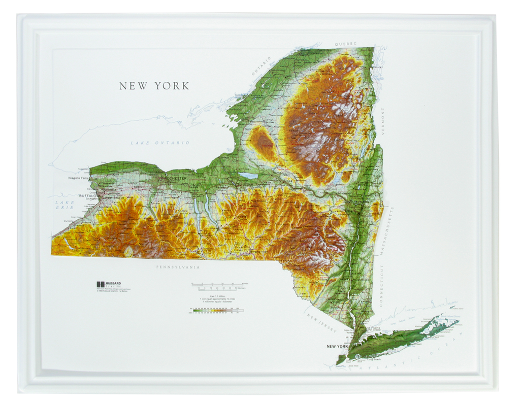 New York Raised Relief Three Dimensional 3D map