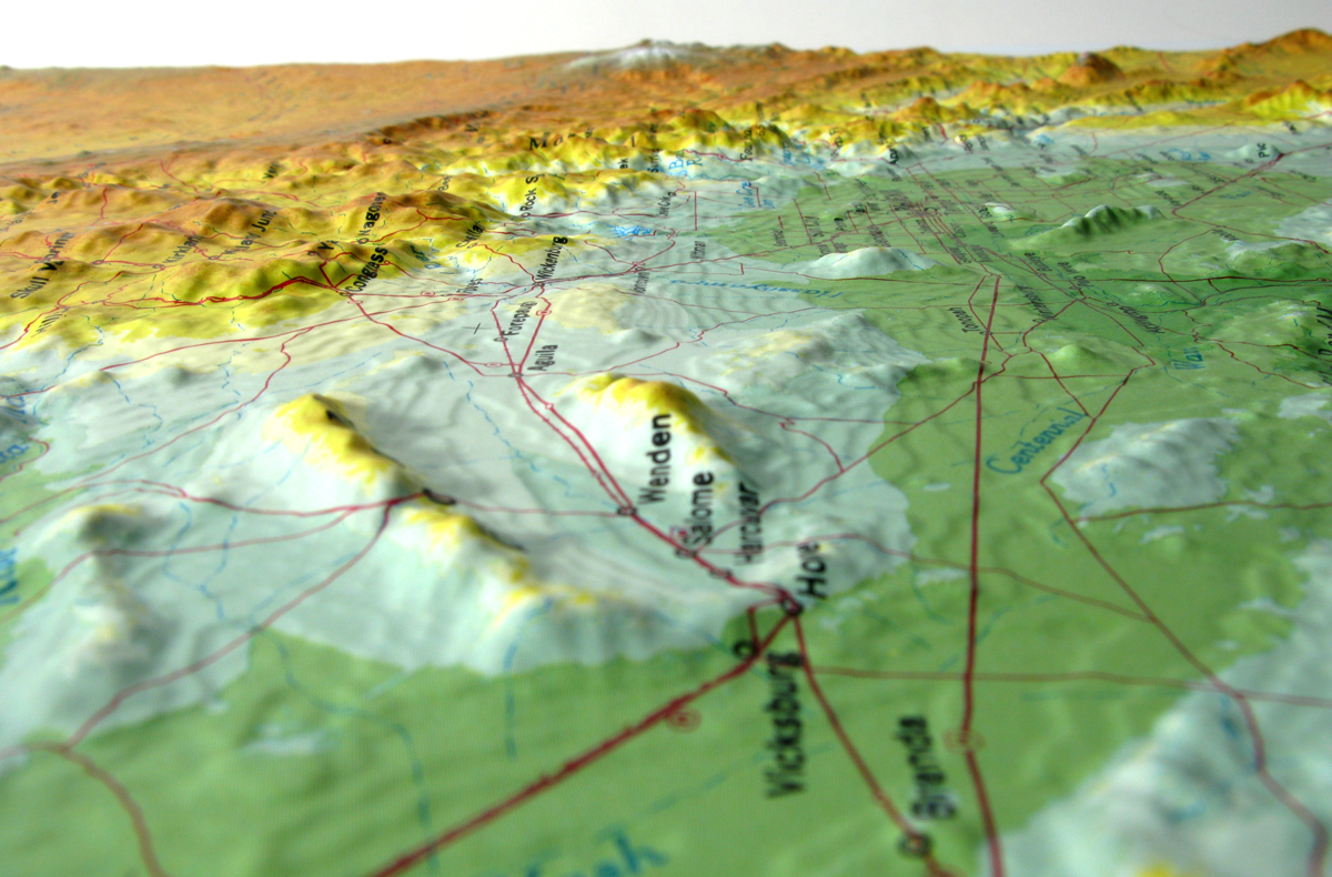 Arizona Raised Relief 3D map – RaisedRelief.com