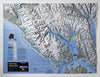 Glacier Bay National Park Three Dimensional 3D Raised Relief Map
