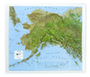 Alaska - Natural Color Relief (NCR) Series Raised Relief Three Dimensional 3D map