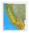 California - Natural Color Relief (NCR) Series Raised Relief Three Dimensional 3D map