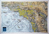 Los Angeles Aerochart Three Dimensional 3D Raised Relief Map