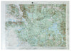 Ashton USGS Regional Raised Relief Three Dimensional 3D map