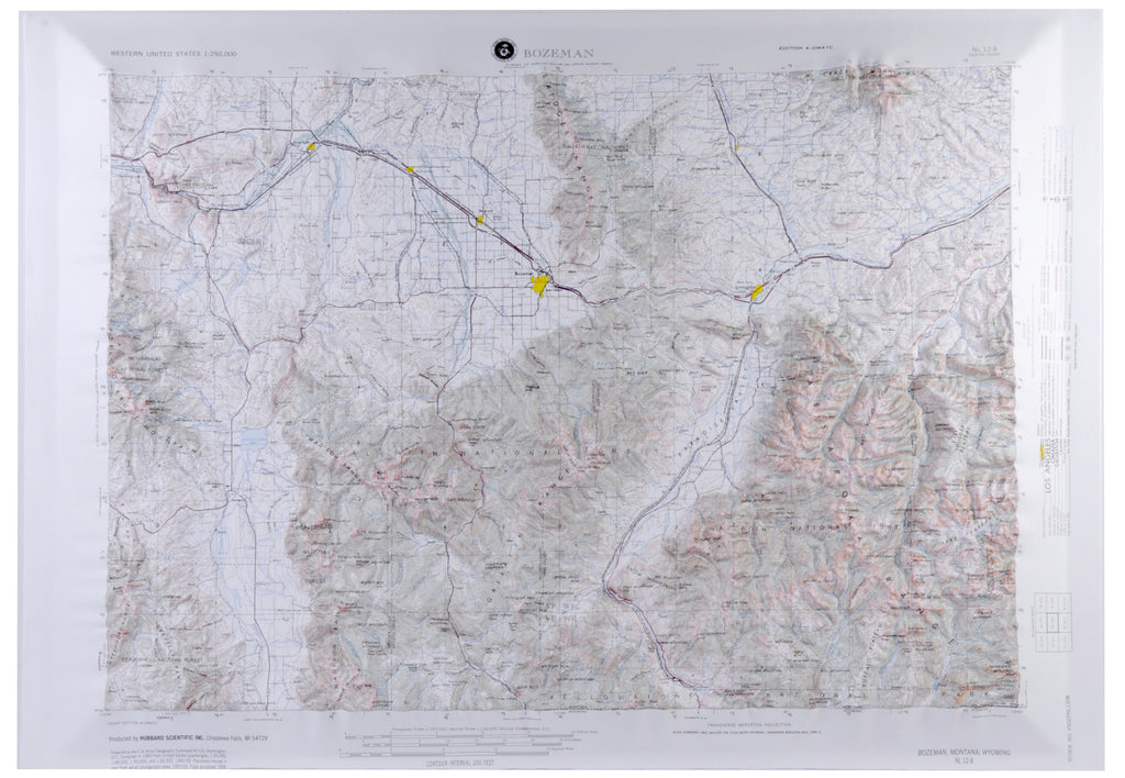 Bozeman USGS Regional 3D Raised Relief Map