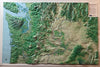 Washington State Three Dimensional 3D Raised Relief Map