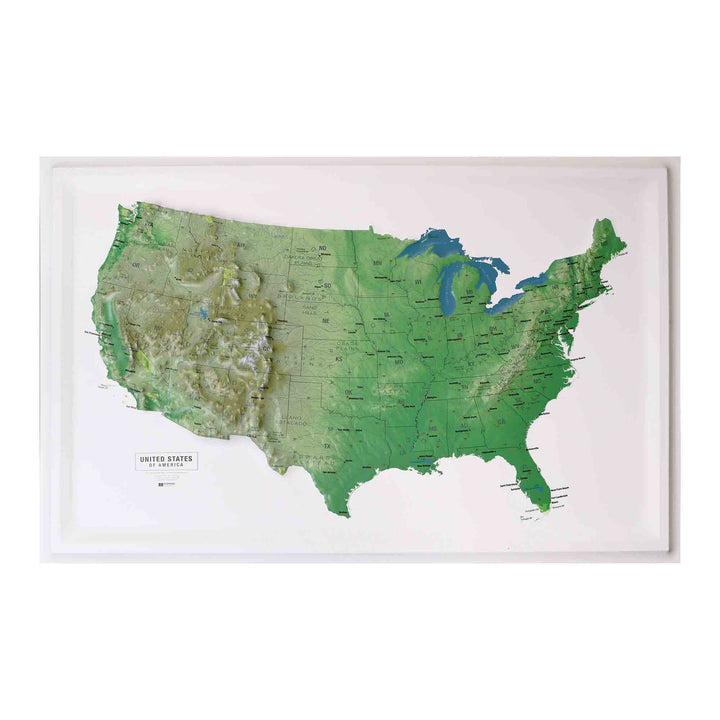 United States Classic 3D Raised Relief Map