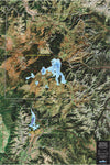 Yellowstone National Park Three Dimensional 3D Raised Relief Map